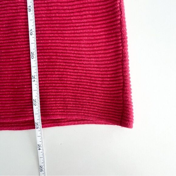 Wilfred Sweater Linen Blend Red Women's XS 3/4 Sleeves Horizontal Ribbing - Picture 9 of 10